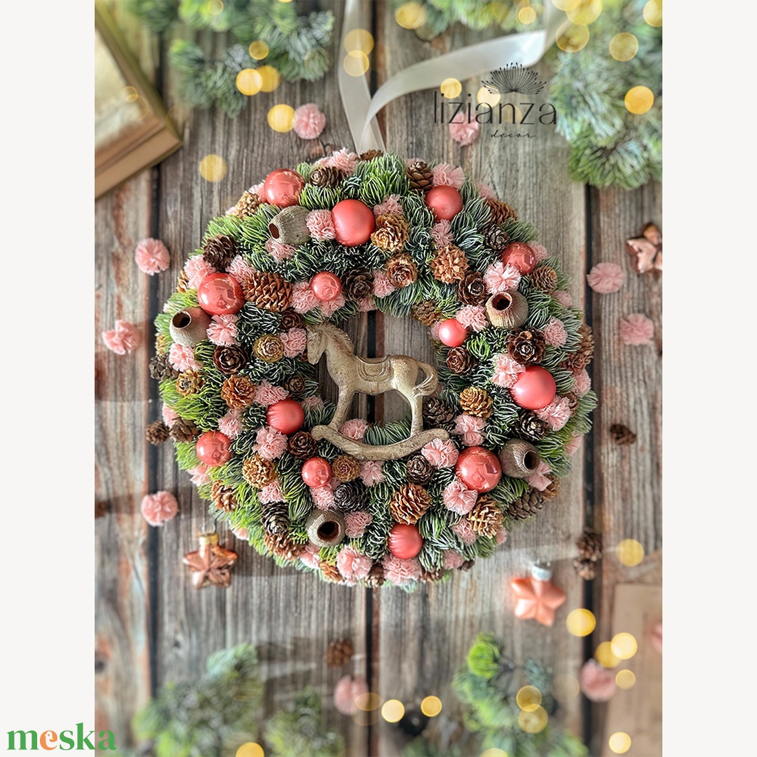 'Mimi' adventi ajtódísz (30cm) - karácsony - karácsonyi lakásdekoráció - karácsonyi ajtódíszek - Meska.hu 'Mimi' adventi ajtódísz (30cm) - karácsony - karácsonyi lakásdekoráció - karácsonyi ajtódíszek - Meska.hu