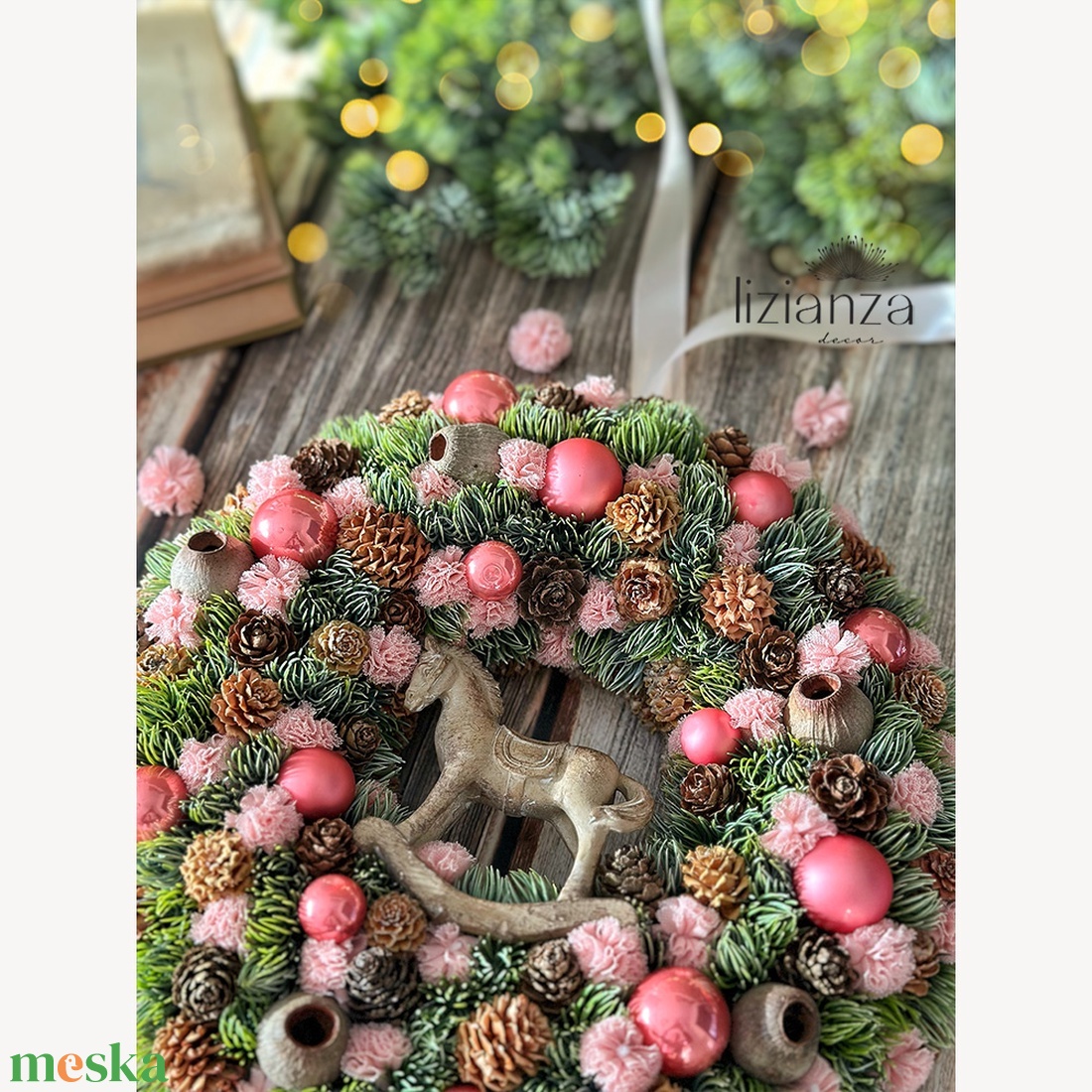 'Mimi' adventi ajtódísz (30cm) - karácsony - karácsonyi lakásdekoráció - karácsonyi ajtódíszek - Meska.hu 'Mimi' adventi ajtódísz (30cm) - karácsony - karácsonyi lakásdekoráció - karácsonyi ajtódíszek - Meska.hu