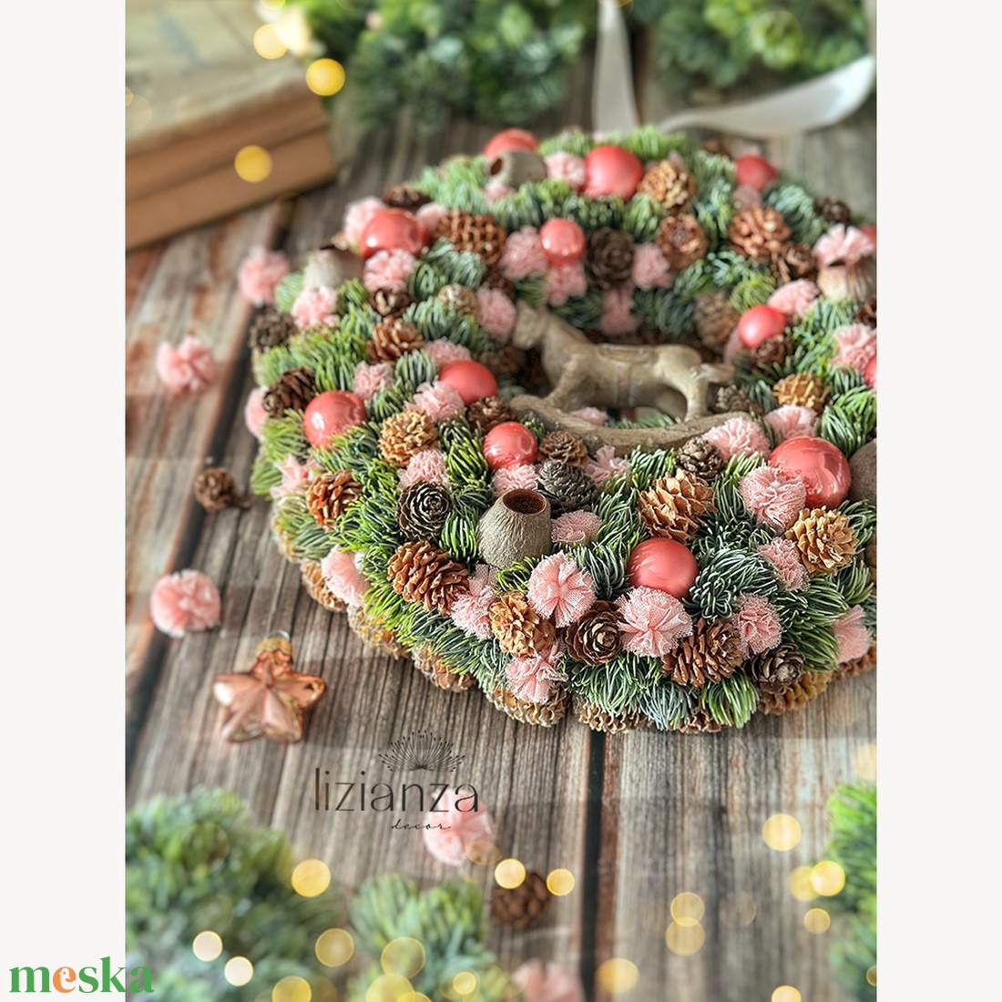 'Mimi' adventi ajtódísz (30cm) - karácsony - karácsonyi lakásdekoráció - karácsonyi ajtódíszek - Meska.hu 'Mimi' adventi ajtódísz (30cm) - karácsony - karácsonyi lakásdekoráció - karácsonyi ajtódíszek - Meska.hu