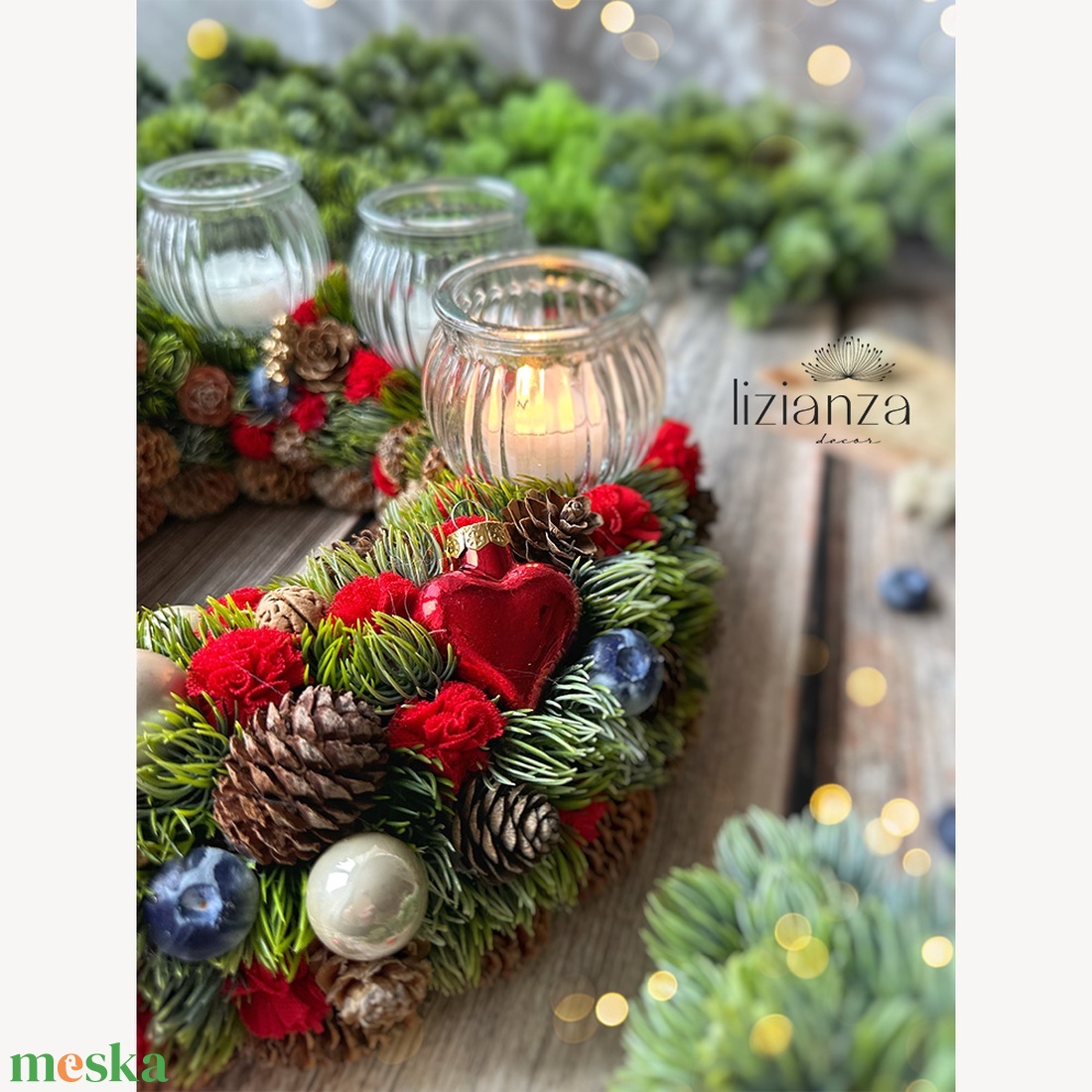 'Judit' adventi koszorú  - karácsony - adventi díszek - adventi koszorú - Meska.hu
