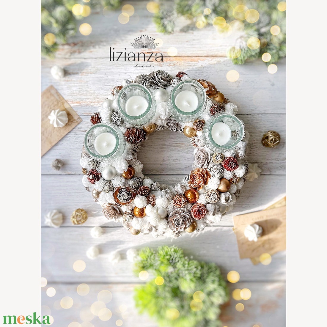 'Barbara' adventi koszorú  - karácsony - adventi díszek - adventi koszorú - Meska.hu