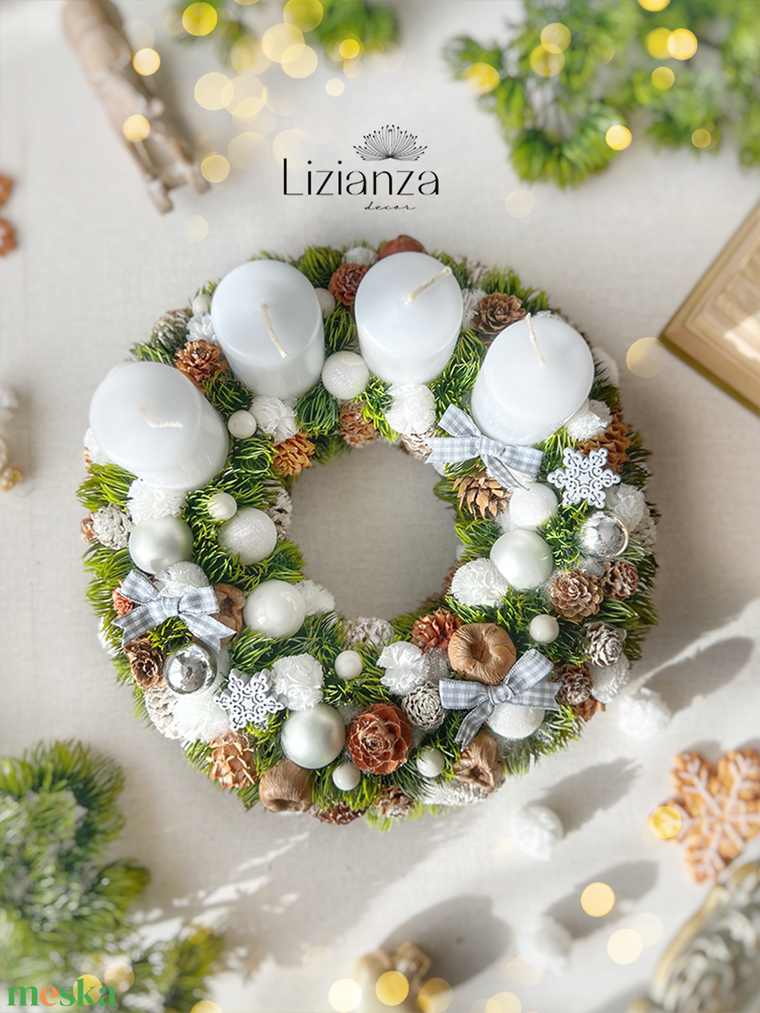 'Florine' adventi koszorú - karácsony - adventi díszek - adventi koszorú - Meska.hu 'Florine' adventi koszorú - karácsony - adventi díszek - adventi koszorú - Meska.hu