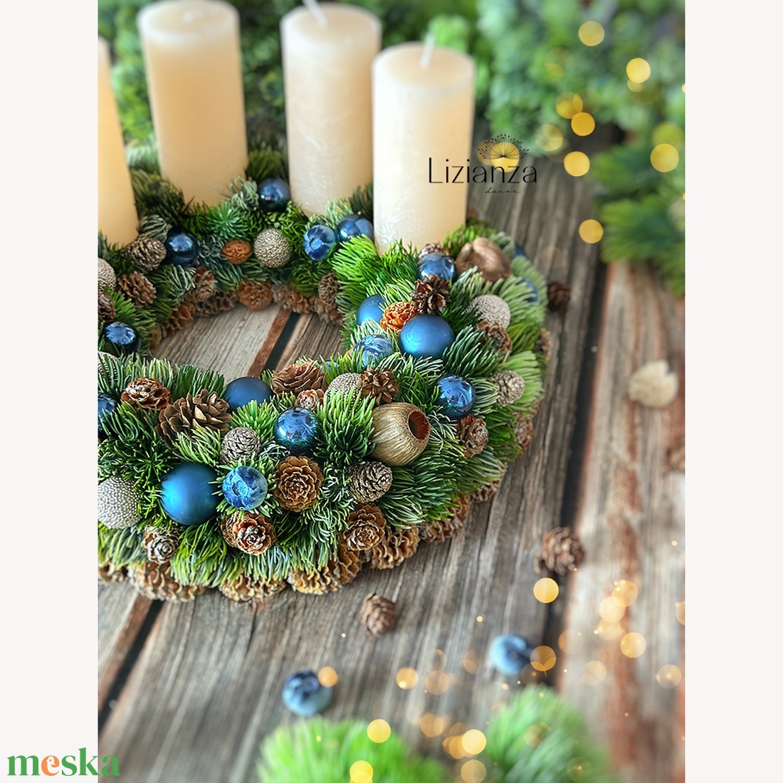 'Kata' adventi koszorú  - karácsony - adventi díszek - adventi koszorú - Meska.hu