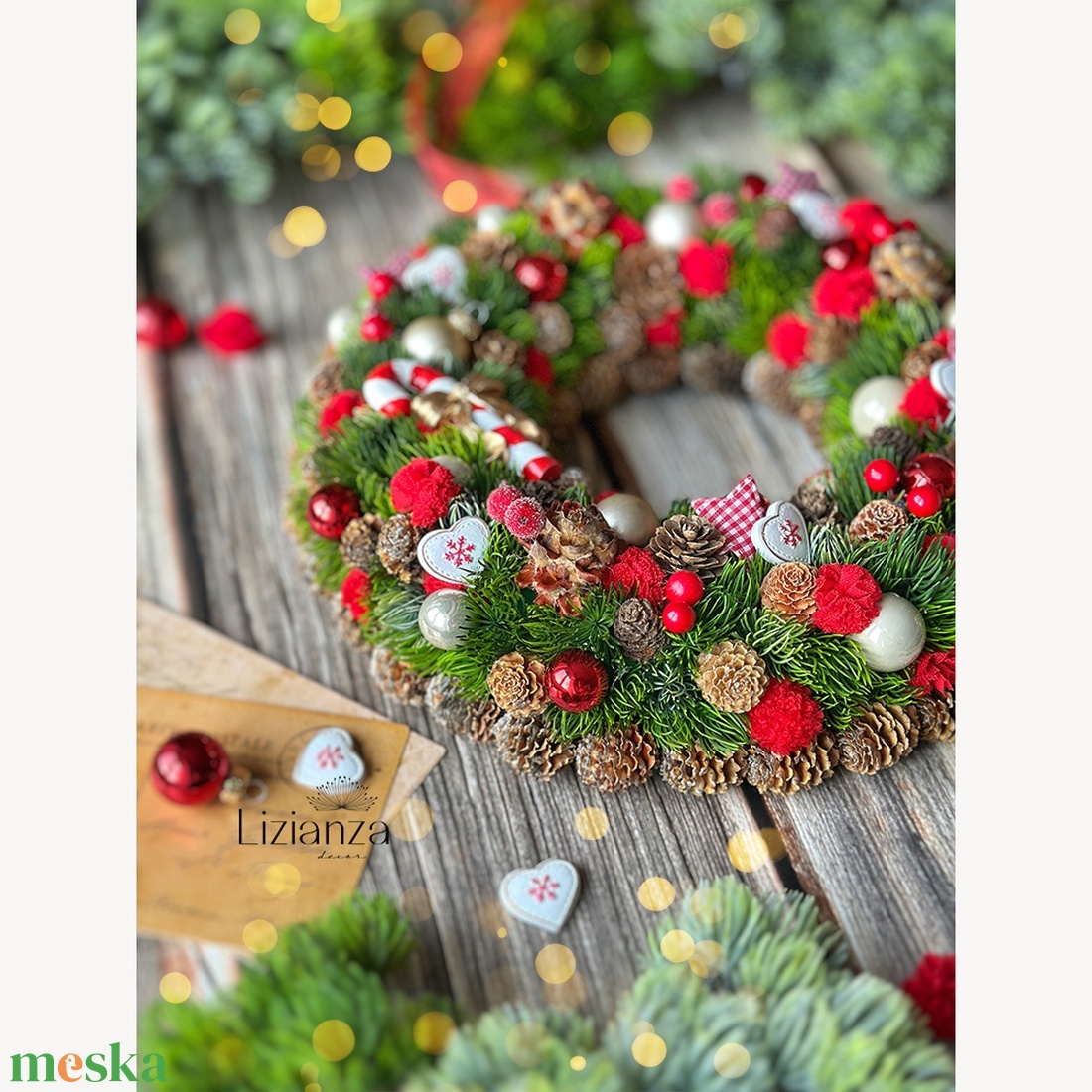 'Bella' adventi ajtódísz (30cm) - karácsony - karácsonyi lakásdekoráció - karácsonyi ajtódíszek - Meska.hu 'Bella' adventi ajtódísz (30cm) - karácsony - karácsonyi lakásdekoráció - karácsonyi ajtódíszek - Meska.hu