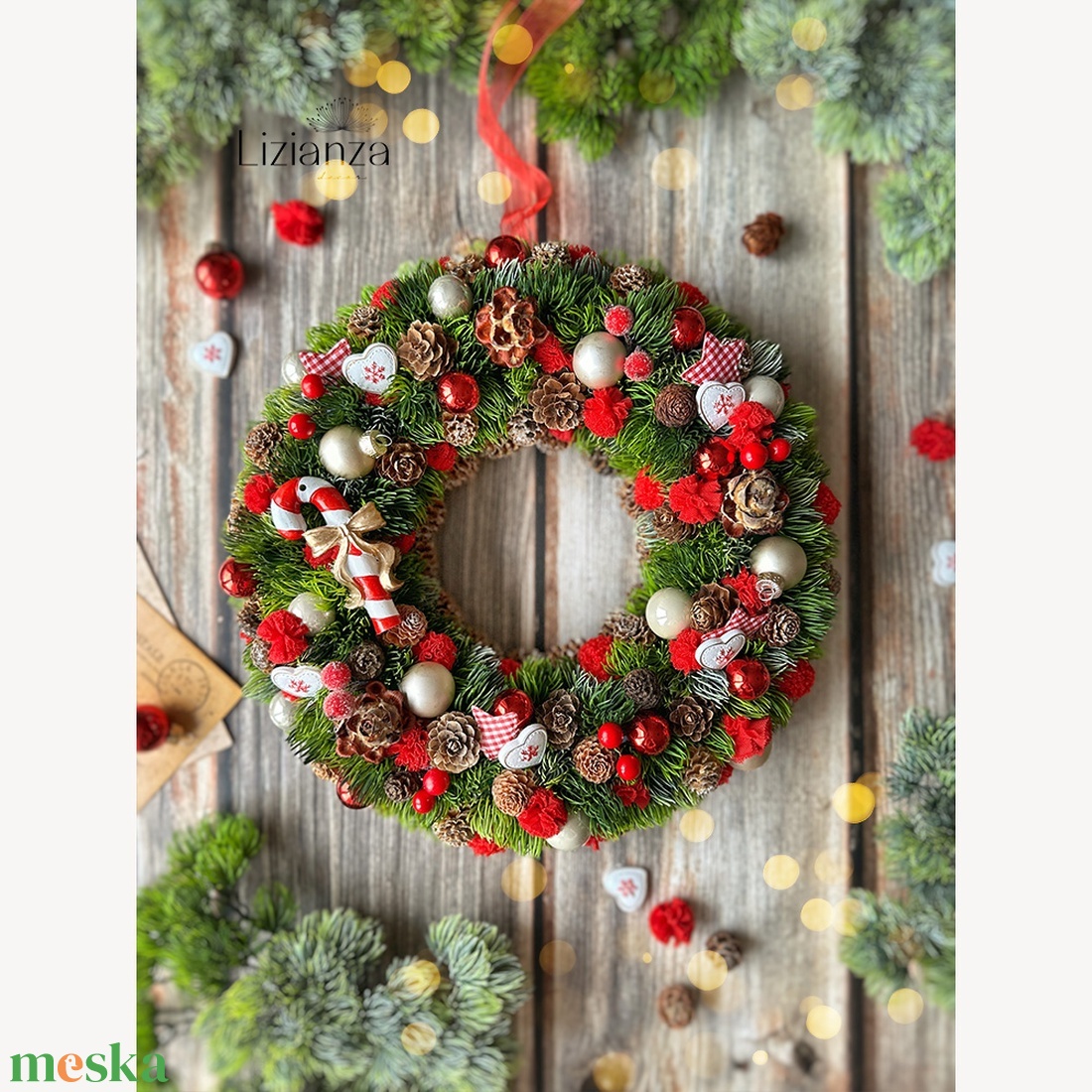 'Bella' adventi ajtódísz (30cm) - karácsony - karácsonyi lakásdekoráció - karácsonyi ajtódíszek - Meska.hu 'Bella' adventi ajtódísz (30cm) - karácsony - karácsonyi lakásdekoráció - karácsonyi ajtódíszek - Meska.hu