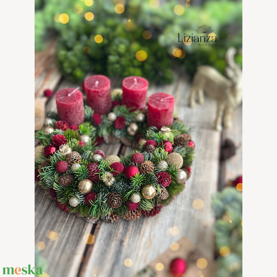 Aisa adventi koszorú - karácsony - adventi díszek - adventi koszorú - Meska.hu