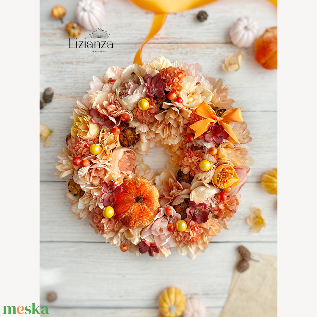 Johanna őszi ajtódísz  - otthon & életmód - dekoráció - ajtó- és ablak dekoráció - ajtódísz & kopogtató - Meska.hu