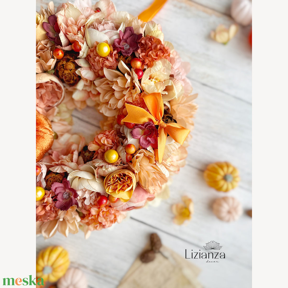 Johanna őszi ajtódísz  - otthon & életmód - dekoráció - ajtó- és ablak dekoráció - ajtódísz & kopogtató - Meska.hu