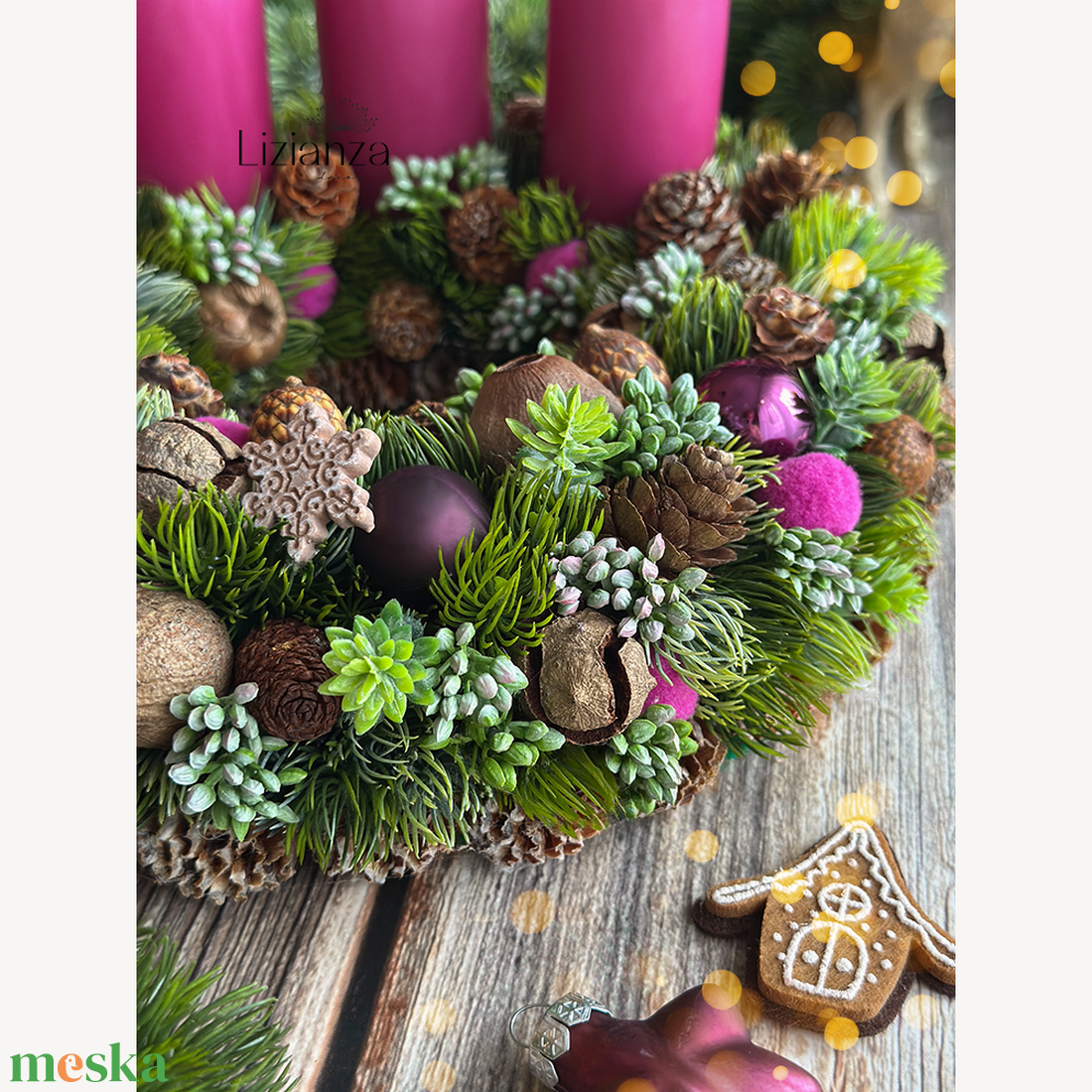 Dorothy adventi koszorú - karácsony - adventi díszek - adventi koszorú - Meska.hu