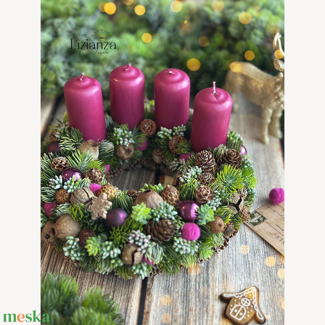 Dorothy adventi koszorú - karácsony - adventi díszek - adventi koszorú - Meska.hu