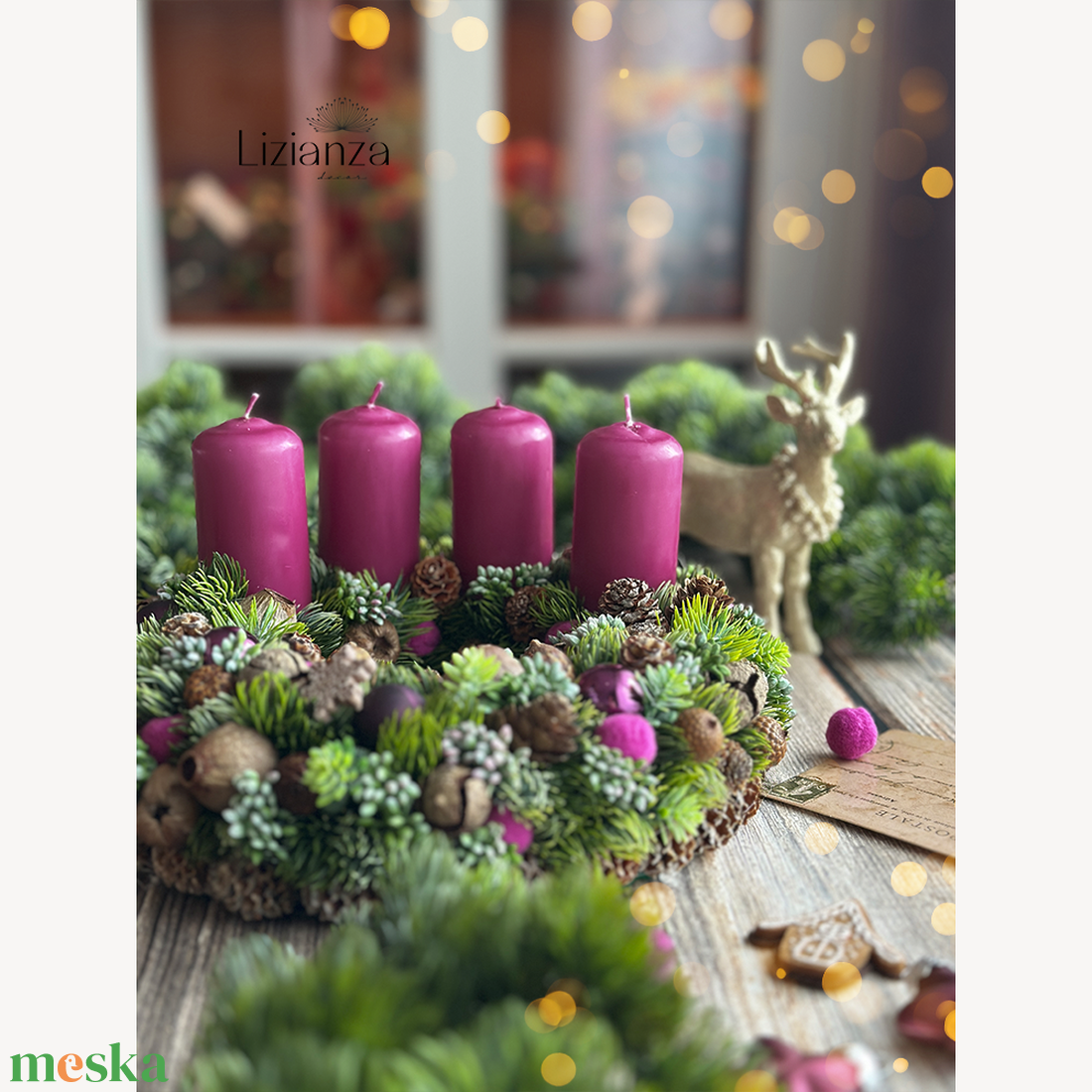 Dorothy adventi koszorú - karácsony - adventi díszek - adventi koszorú - Meska.hu