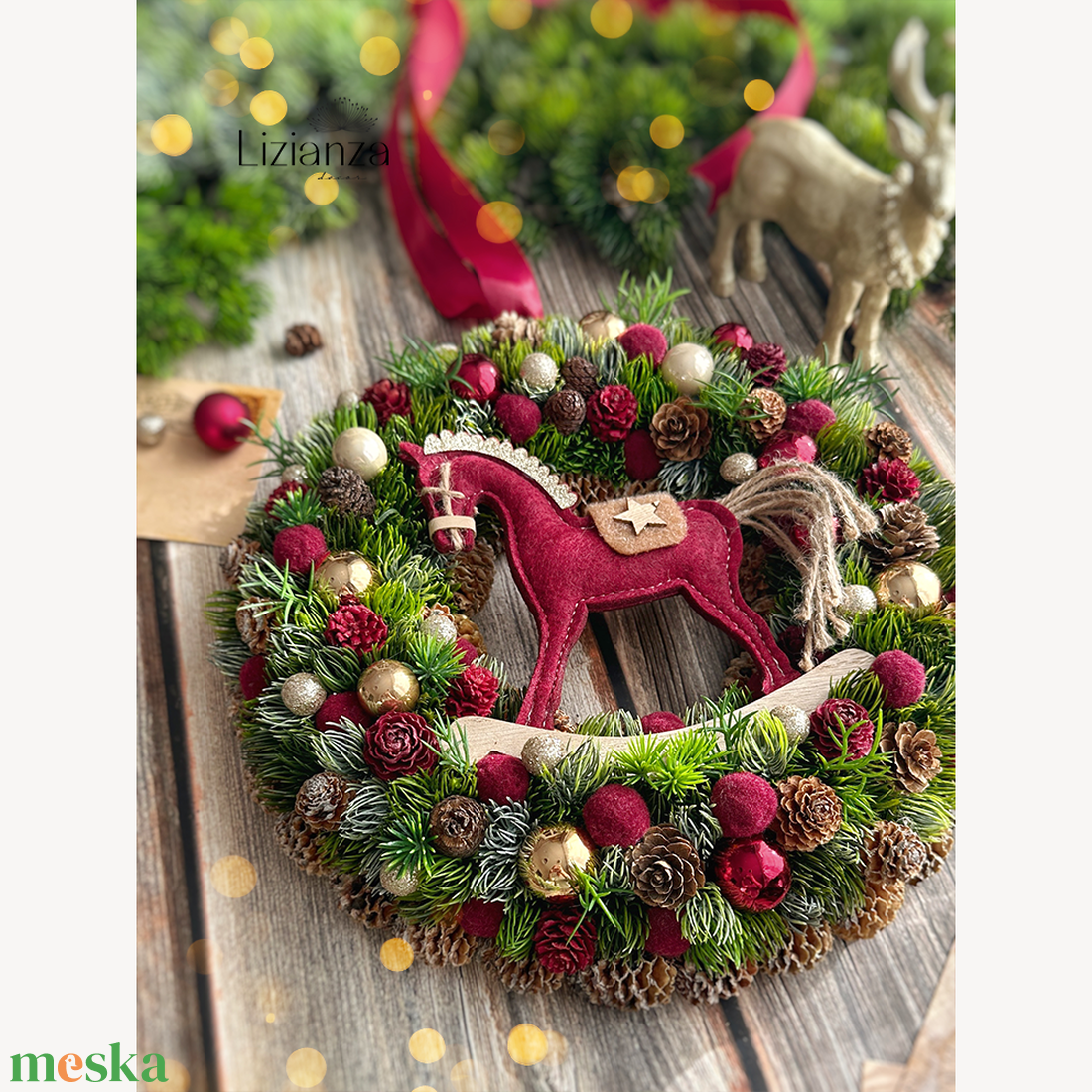 Amelie adventi ajtódísz - karácsony - adventi díszek - adventi ajtódísz - Meska.hu