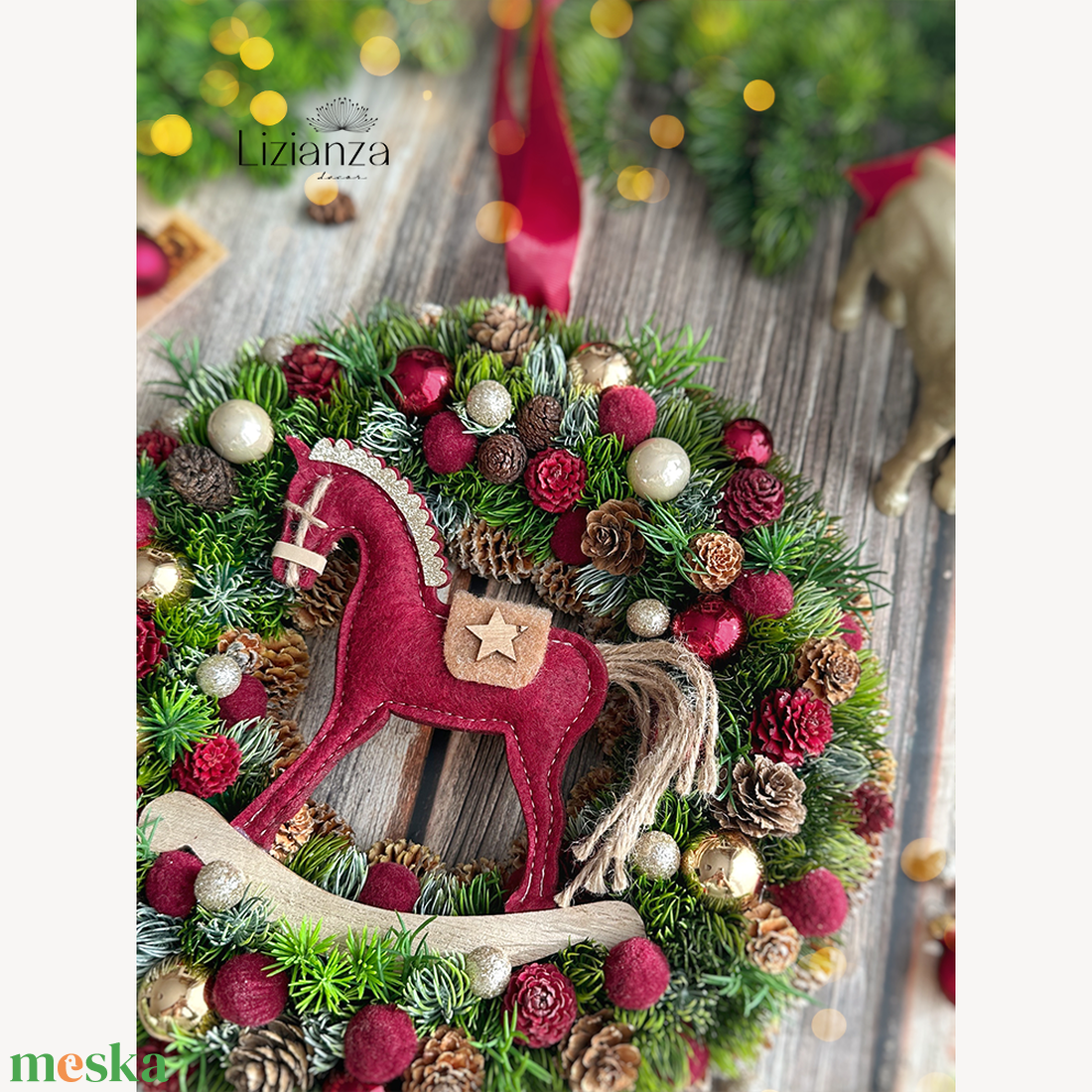 Amelie adventi ajtódísz - karácsony - adventi díszek - adventi ajtódísz - Meska.hu