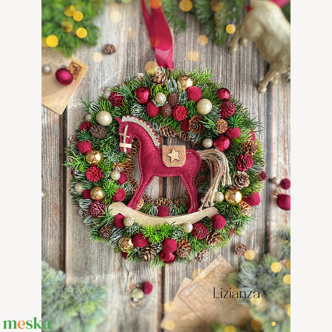 Amelie adventi ajtódísz - karácsony - adventi díszek - adventi ajtódísz - Meska.hu