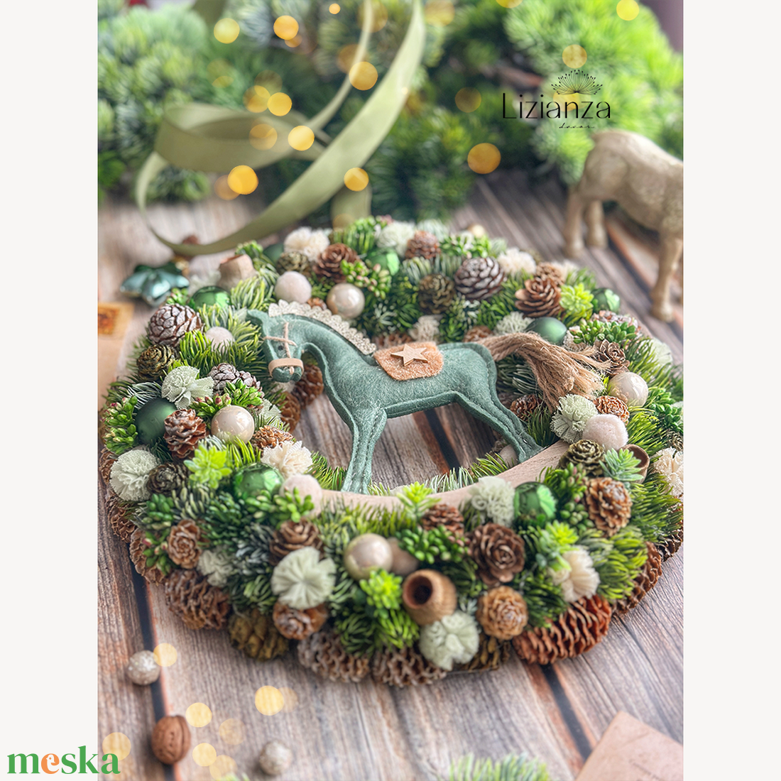 Gerda adventi ajtódísz - karácsony - adventi díszek - adventi ajtódísz - Meska.hu