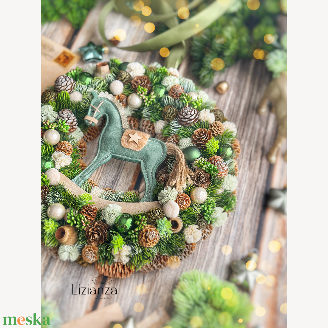 Gerda adventi ajtódísz - karácsony - adventi díszek - adventi ajtódísz - Meska.hu