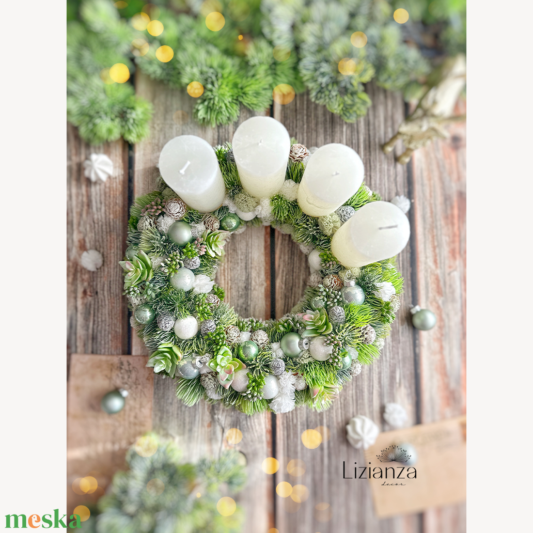 �Zoja adventi koszorú - karácsony - adventi díszek - adventi koszorú - Meska.hu