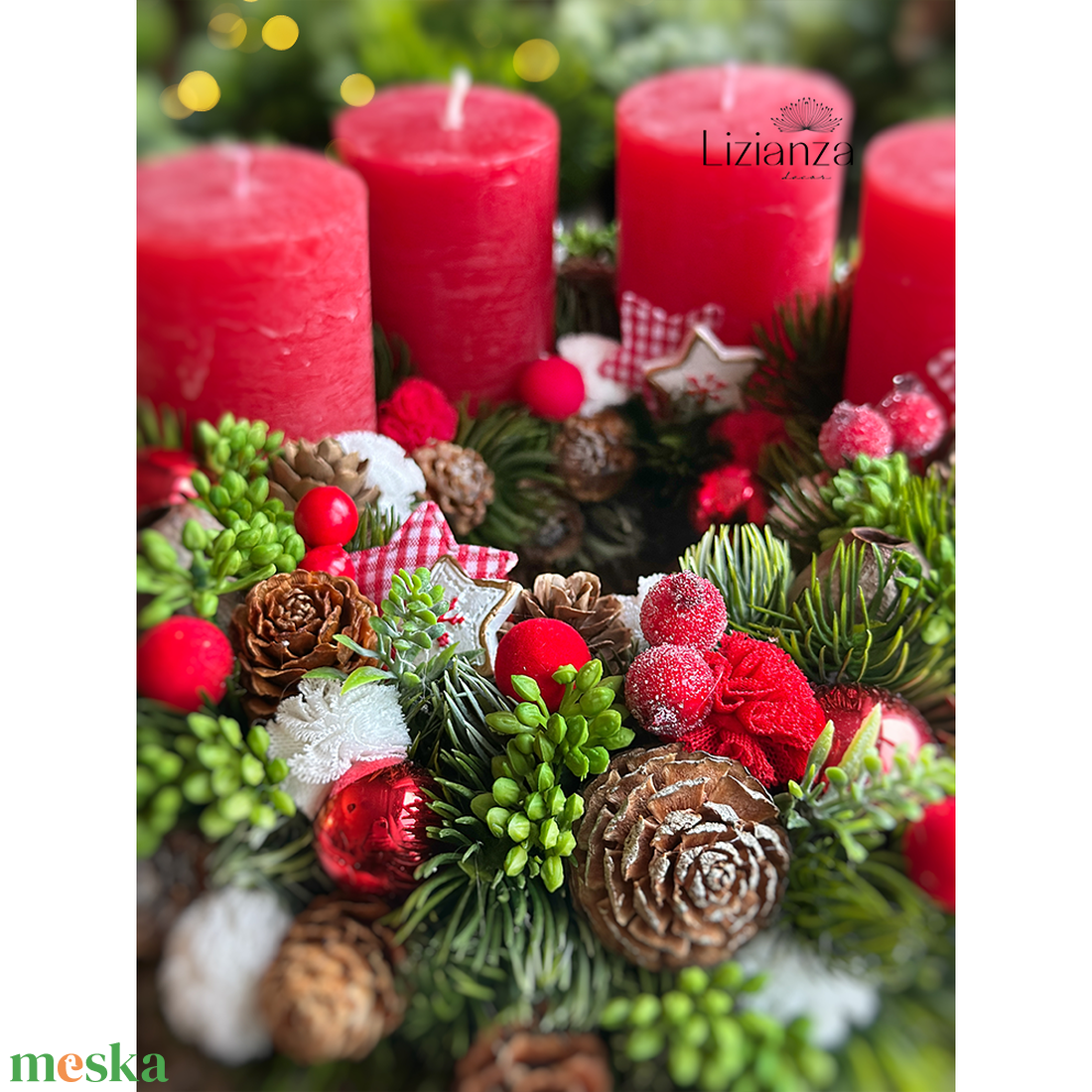 Lotti adventi koszorú  - karácsony - adventi díszek - adventi koszorú - Meska.hu