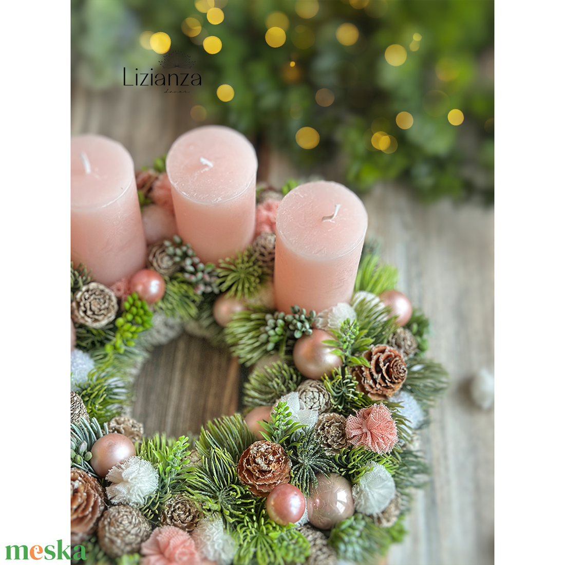 Elisa adventi koszorú  - karácsony - adventi díszek - adventi koszorú - Meska.hu