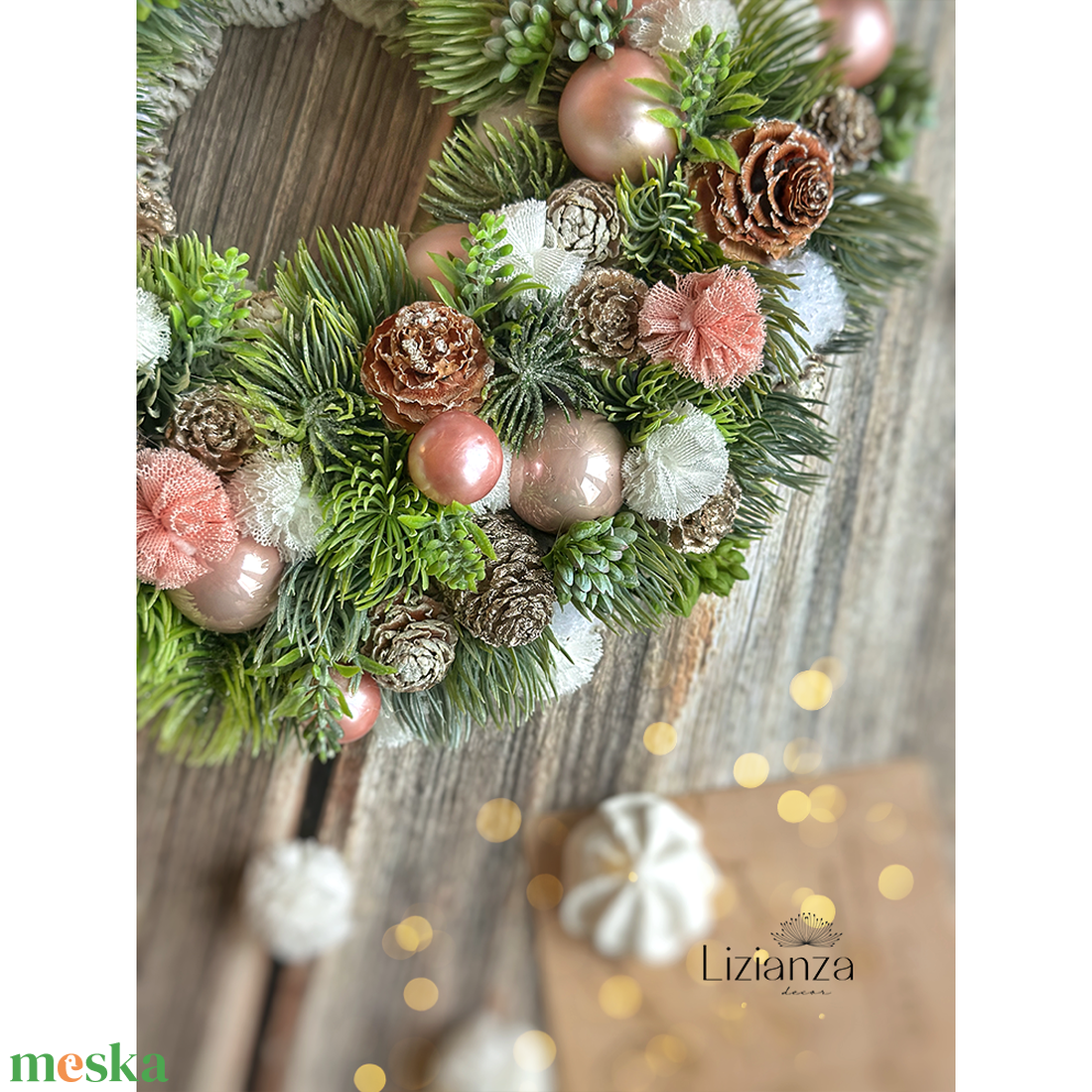 Elisa adventi koszorú  - karácsony - adventi díszek - adventi koszorú - Meska.hu