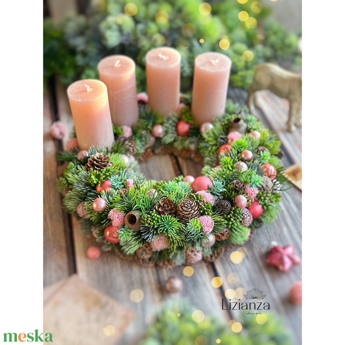 Fédra adventi koszorú - karácsony - adventi díszek - adventi koszorú - Meska.hu