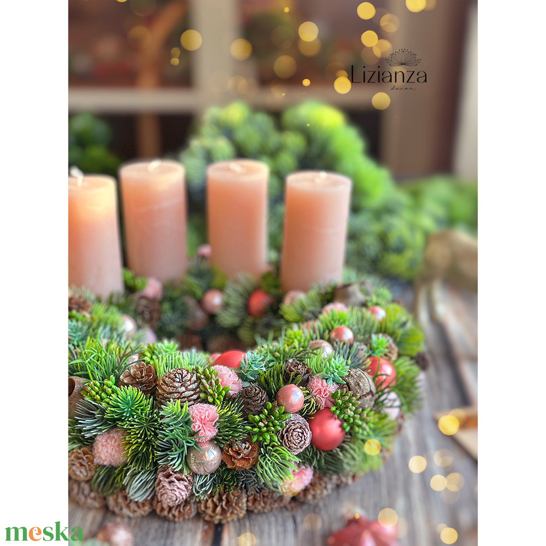 Fédra adventi koszorú - karácsony - adventi díszek - adventi koszorú - Meska.hu