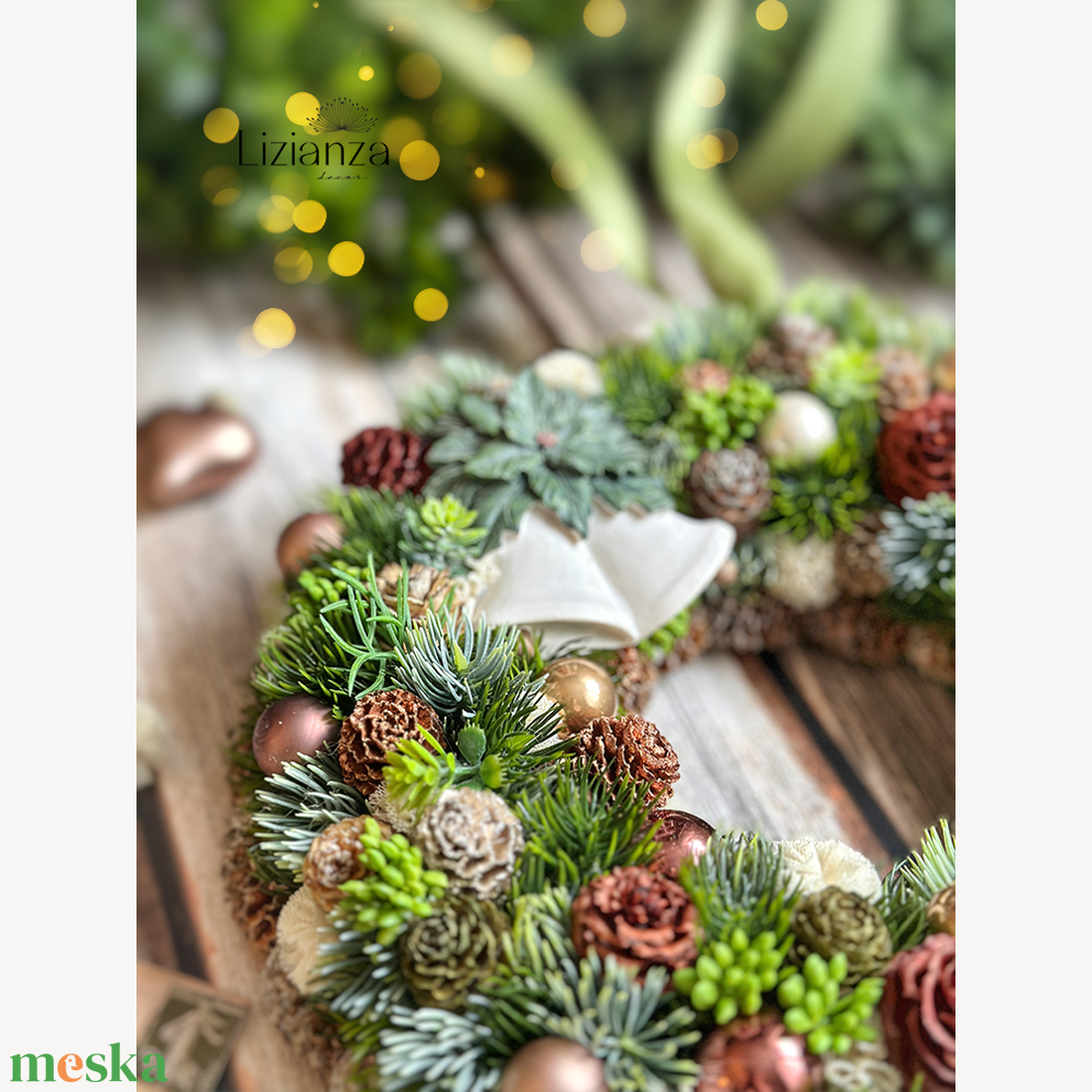 Berta adventi ajtódísz - karácsony - adventi díszek - adventi ajtódísz - Meska.hu