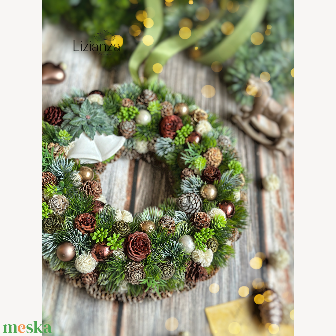 Berta adventi ajtódísz - karácsony - adventi díszek - adventi ajtódísz - Meska.hu