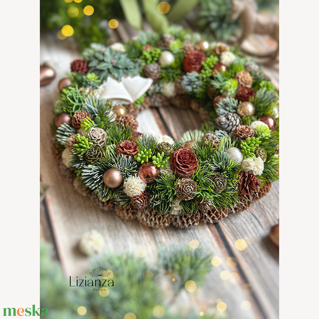 Berta adventi ajtódísz - karácsony - adventi díszek - adventi ajtódísz - Meska.hu