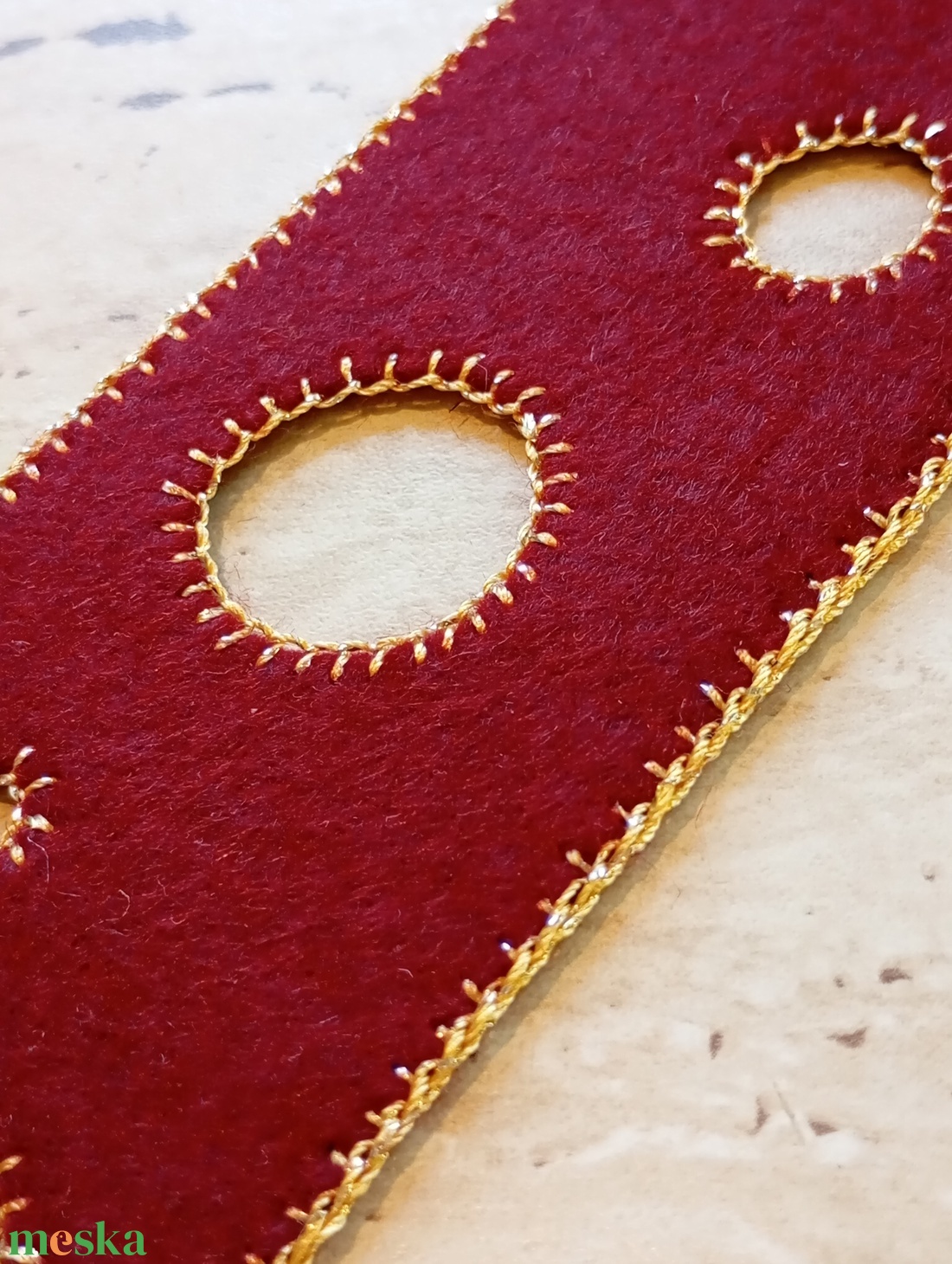 Színes filc könyvjelző körmintával - könyv & zene - könyvjelző - Meska.hu