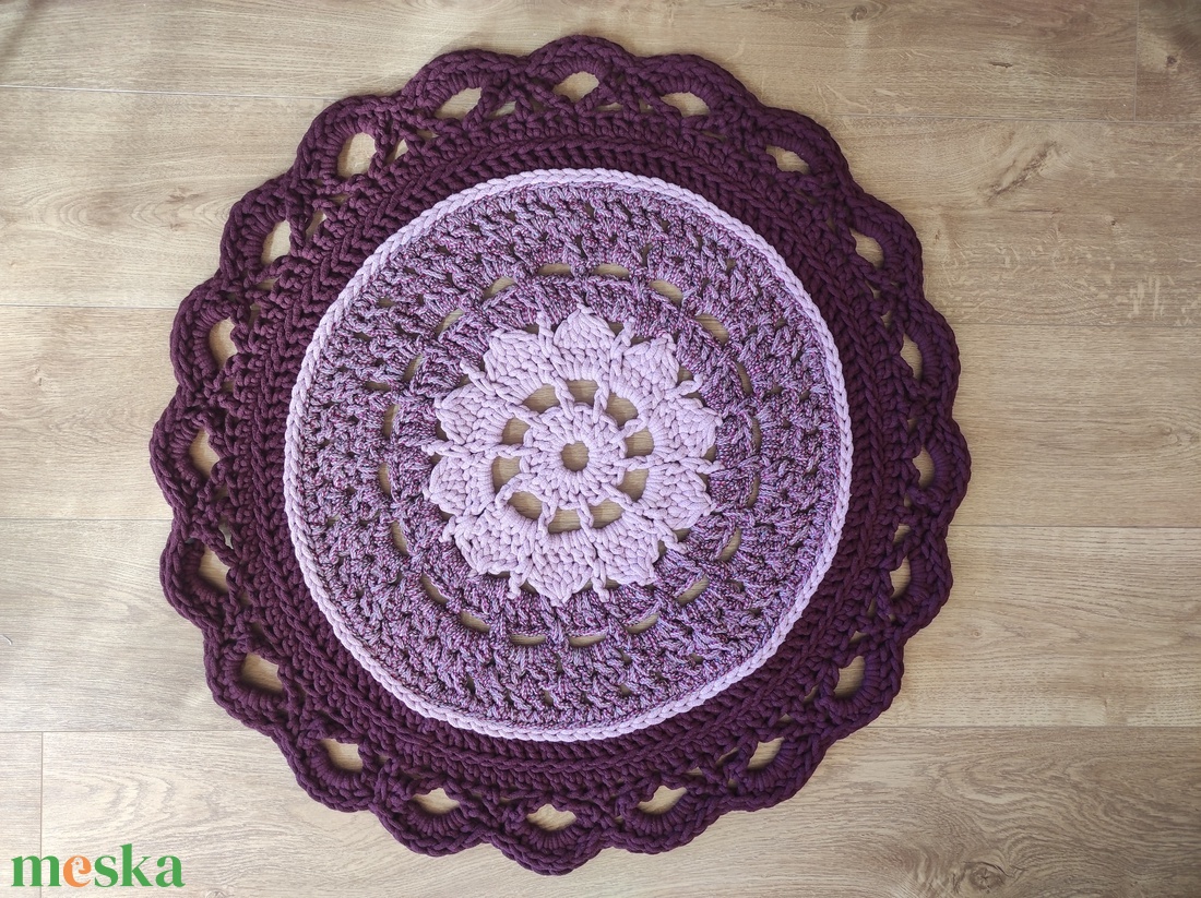 Horgolt szőnyeg - 80 cm - otthon & életmód - lakástextil - szőnyeg - horgolt szőnyeg - Meska.hu