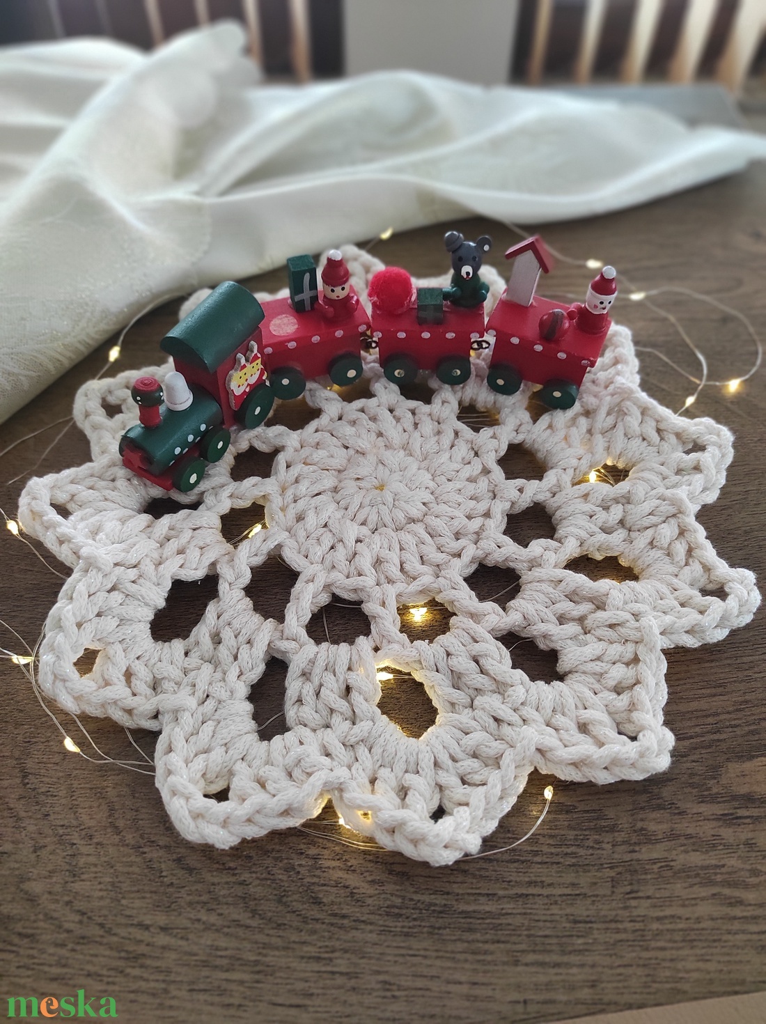 Karácsonyi alátét, asztalközép - karácsony - karácsonyi lakásdekoráció - ünnepi asztaldekoráció - Meska.hu