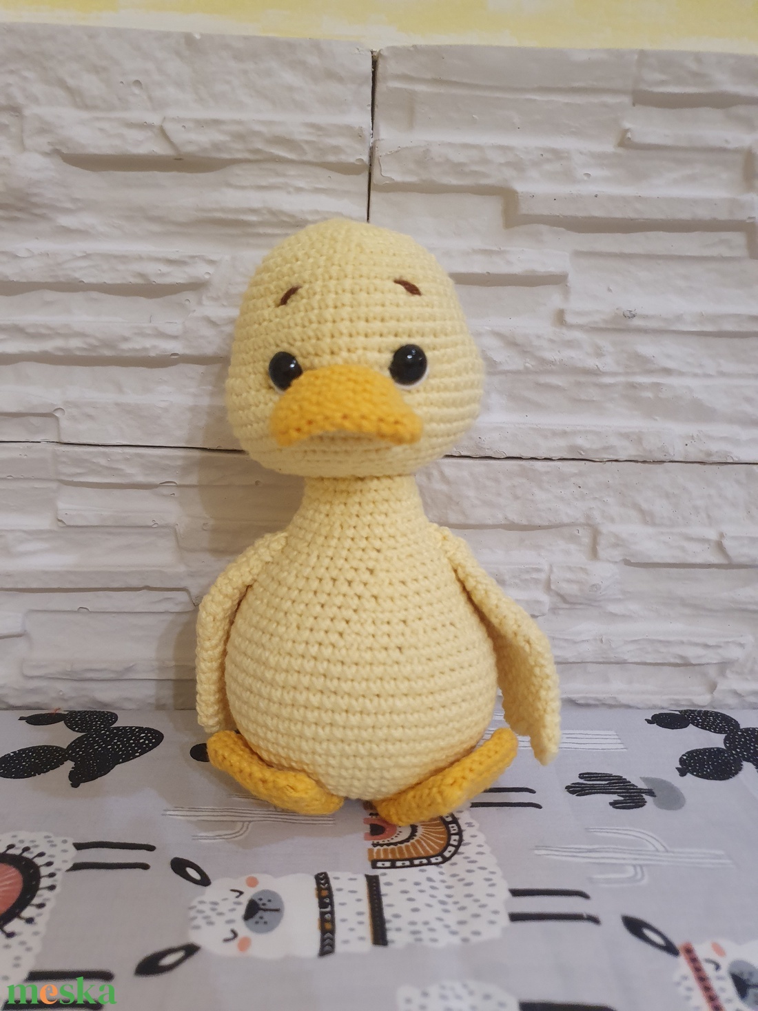 Horgolt kiskacsa - játék & sport - plüssállat & játékfigura - madár - Meska.hu