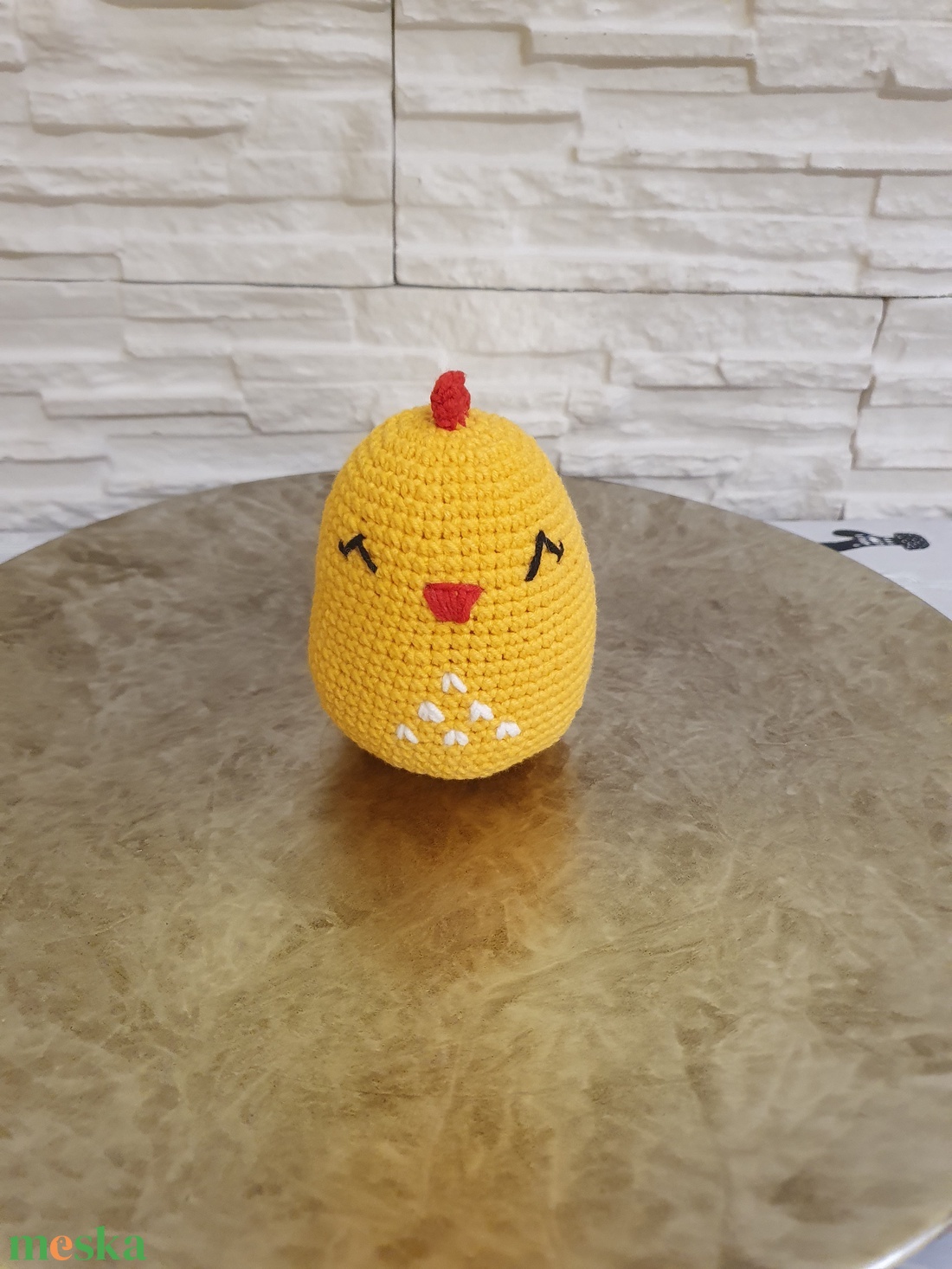 Horgolt mini csibe - játék & sport - plüssállat & játékfigura - madár - Meska.hu