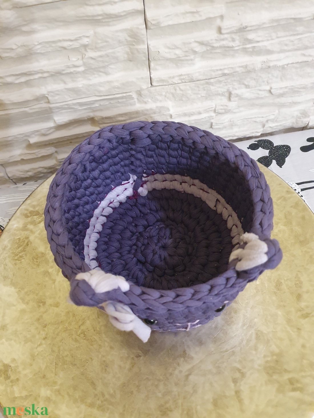 Cica kosár - baba - mama - babaszobabútor - játéktároló - Meska.hu