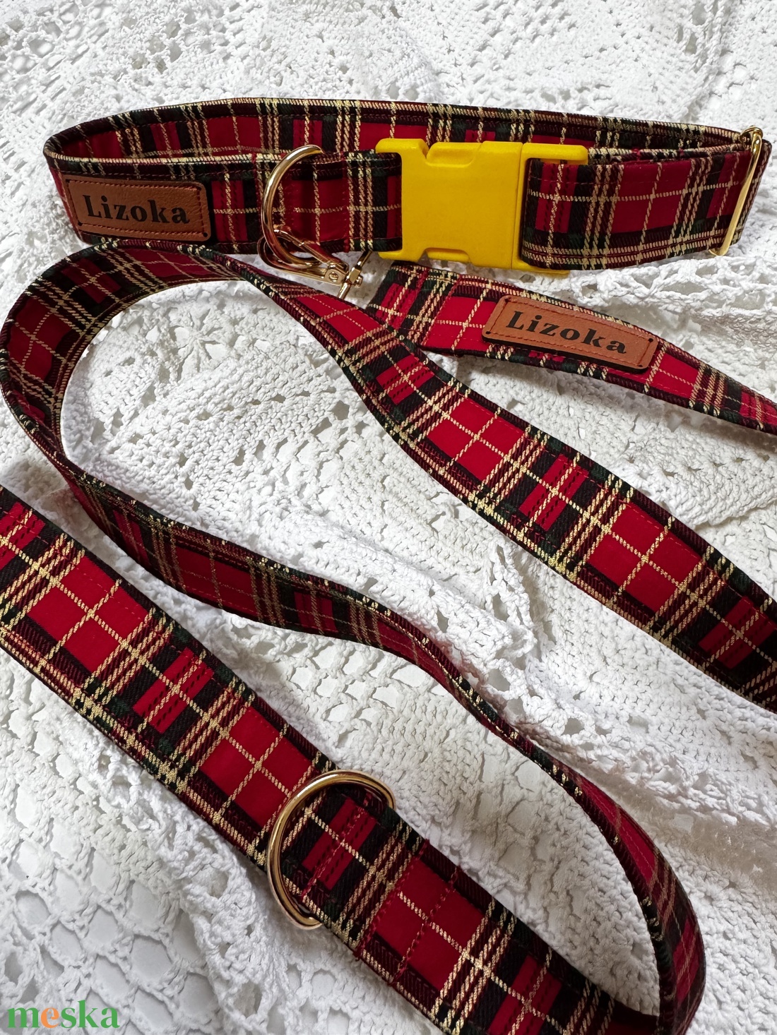 Kutya póráz és nyakörv szett - otthon & életmód - kisállatoknak - kutyáknak - kutya nyakörv, póráz szett - Meska.hu