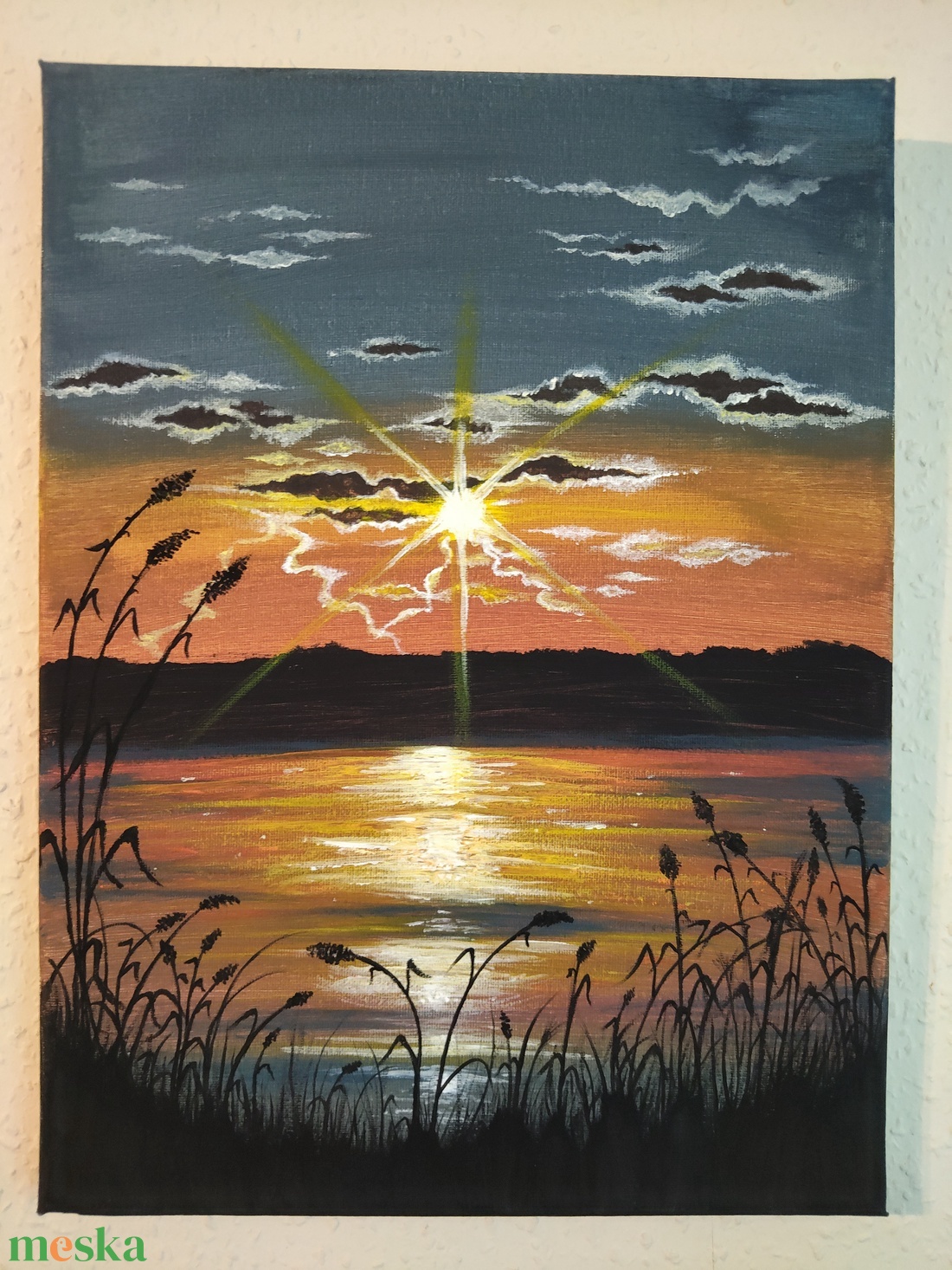Utolsó napsugarak - művészet - festmény - akril - Meska.hu