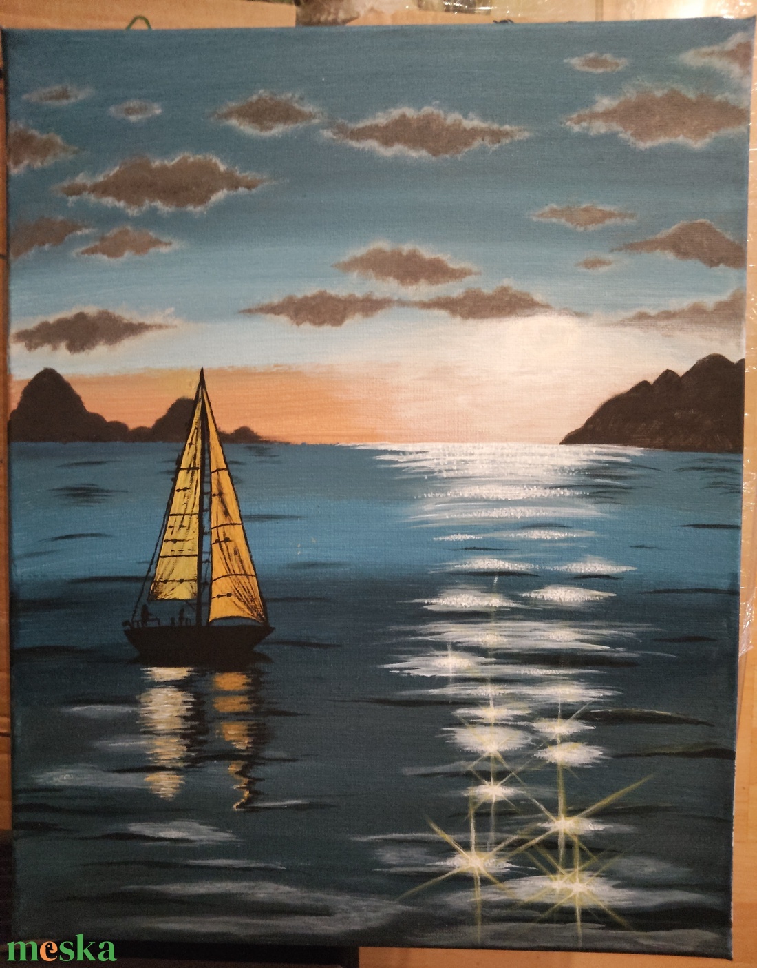 Vitorlás - művészet - festmény - akril - Meska.hu