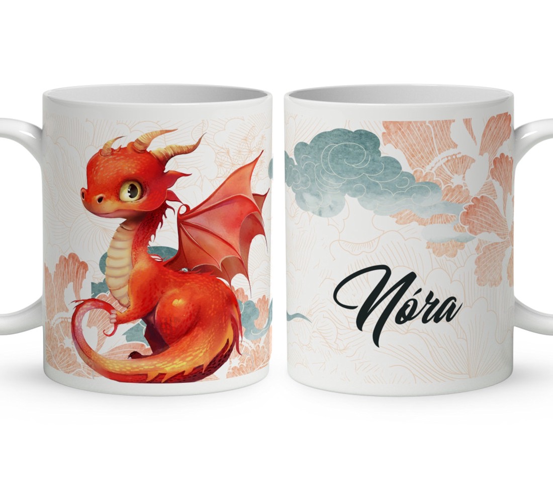 Kérd a neveddel - A legédesebb tűzsárkány mintás bögre - otthon & életmód - konyhafelszerelés, tálalás - tálalás - bögre & csésze - Meska.hu