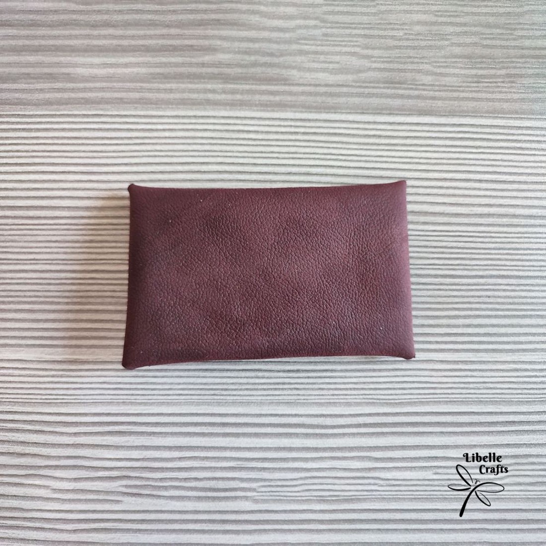 Bordó egyfakkos kártyatartó - táska & tok - pénztárca & más tok - kártyatartó & irattartó - Meska.hu