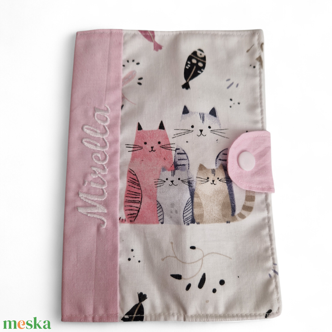 Egészségügyi Kiskönyv Borító h�mzett Névvel ellátva - baba - mama - babaemlékek - egészségügyi kiskönyv borító - Meska.hu