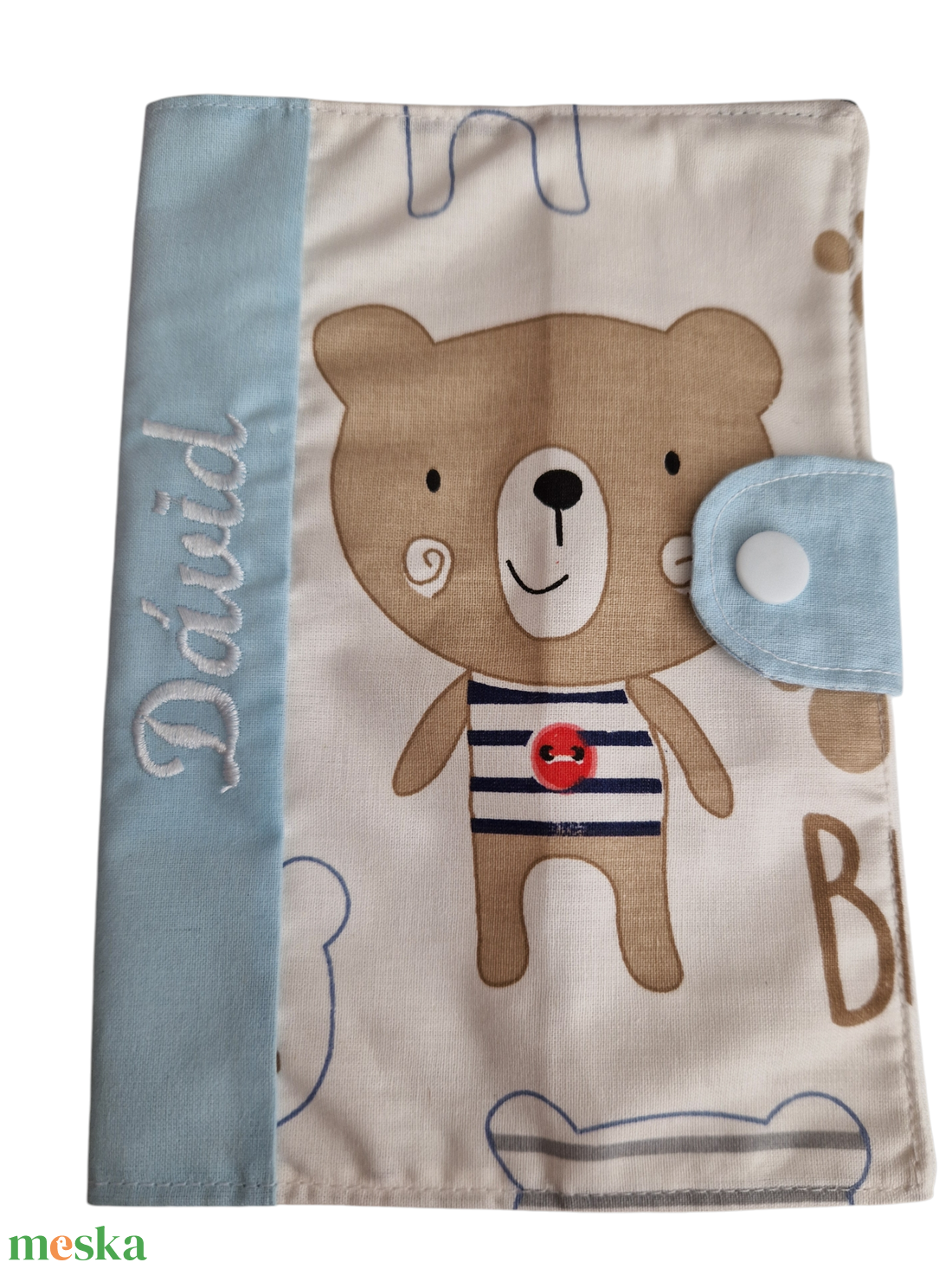 Egészségügyi Kiskönyv Borító h�mzett Névvel ellátva - baba - mama - babaemlékek - egészségügyi kiskönyv borító - Meska.hu