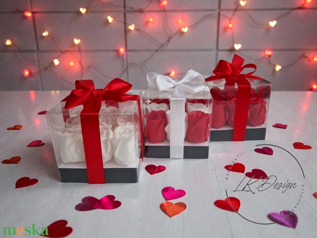 Szappanrózsa box - otthon & életmód - virágdekoráció - virágok - virágbox - Meska.hu