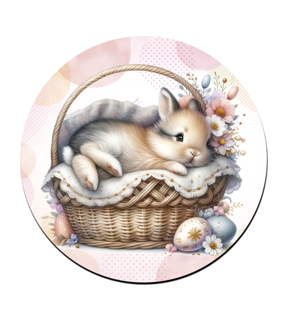 3 db aranyos húsvéti nyuszis kör alakú alátét szett (#29) -  - Meska.hu