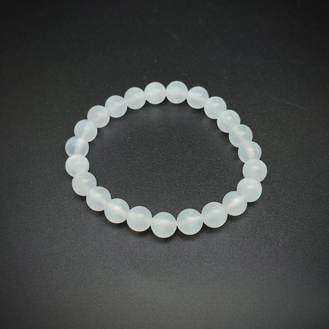 AB minőségű szelenit golyós ásvány karkötő 8mm - ékszer - karkötő - ásványkarkötő - Meska.hu