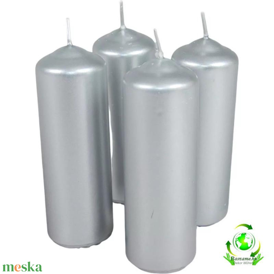 Metál henger gyertya szett 40x120mm - ezüst - kellékek & szerszámok - dekorációs kellékek - dekorációs gyertya - Meska.hu Metál henger gyertya szett 40x120mm - ezüst - kellékek & szerszámok - dekorációs kellékek - dekorációs gyertya - Meska.hu