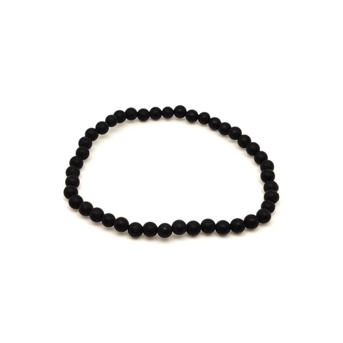 Ónix olajos matt ásvány karkötő golyós 4mm - ékszer - karkötő - ásványkarkötő - Meska.hu