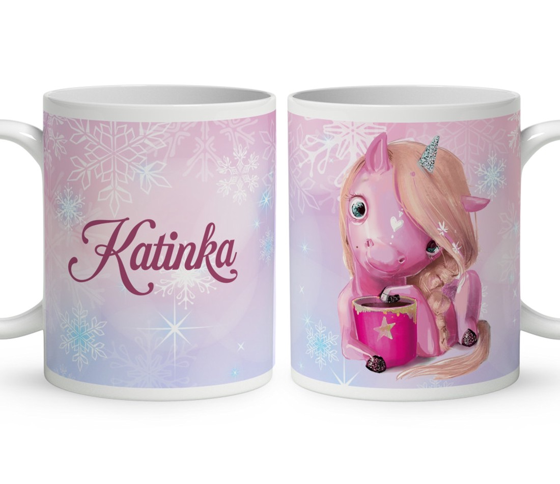 Kérd a neveddel - Unikornis és kávé mintás bögre - otthon & életmód - konyhafelszerelés, tálalás - tálalás - bögre & csésze - Meska.hu