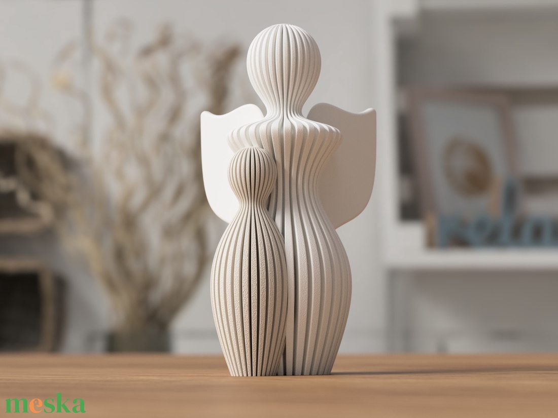 3D angyal szobor gyerekkel - otthon & életmód - dekoráció - asztal és polc dekoráció - asztaldísz - Meska.hu