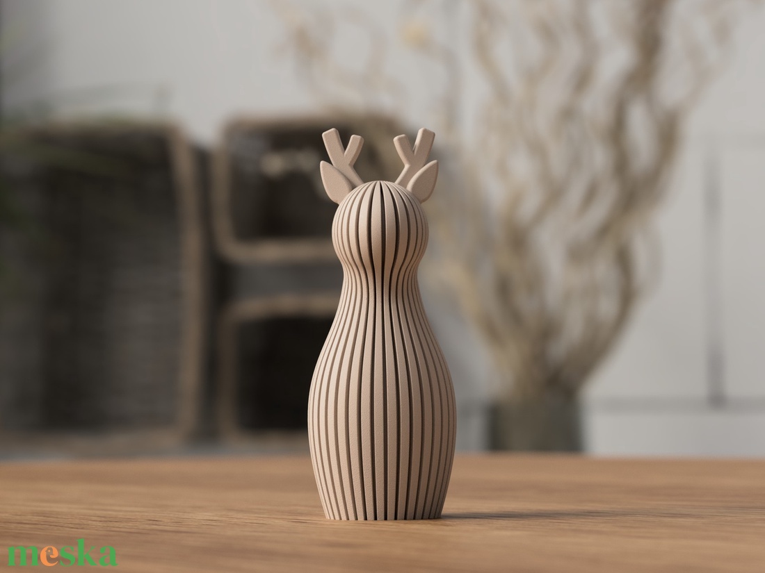 3D rénszarvas rövid agancssal - karácsony - karácsonyi lakásdekoráció - karácsonyi lakásdíszek - Meska.hu